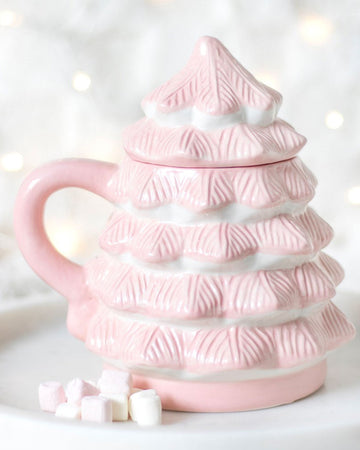 Mug Sapin de Noël rose