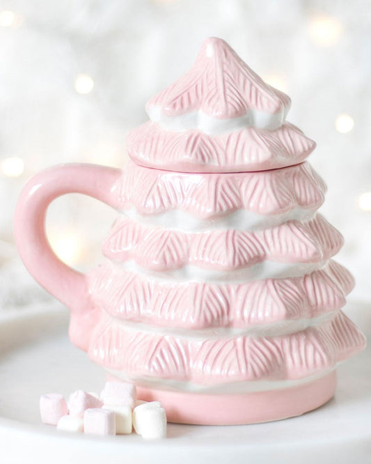 Mug Sapin de Noël rose