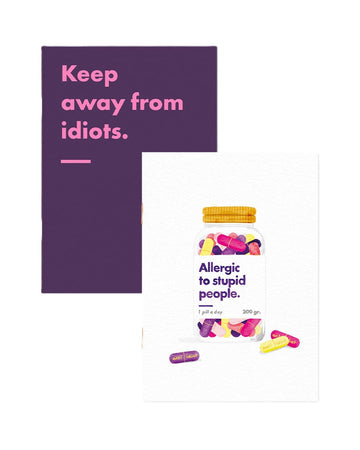 Set de 2 carnets - Allergic to stupid people