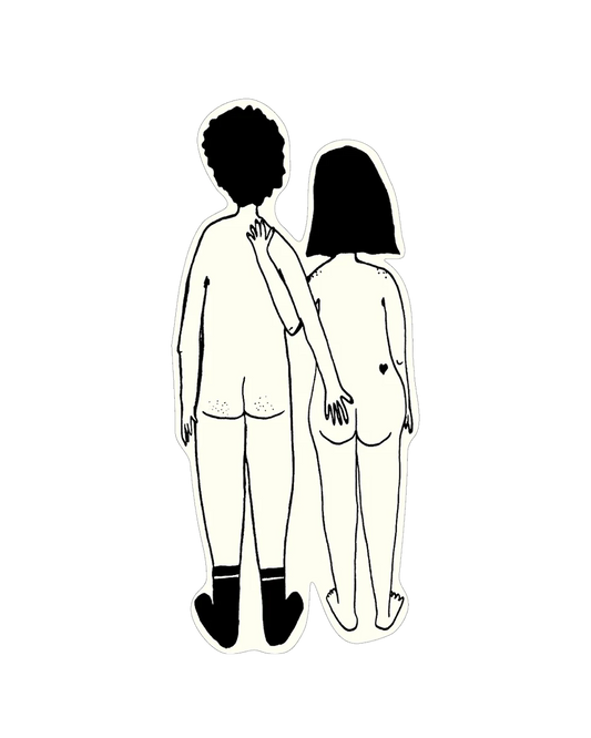 Sticker vinyle Naked couple