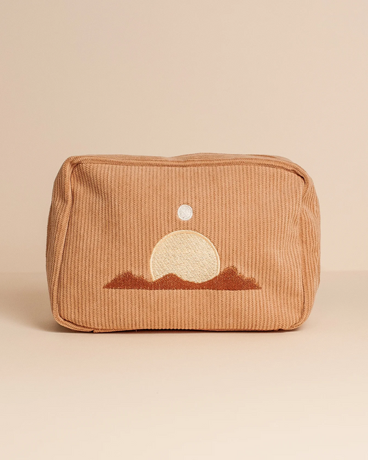 Trousse de maquillage en velours côtelé Desert