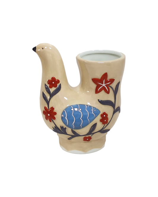 Vase Oiseau beige