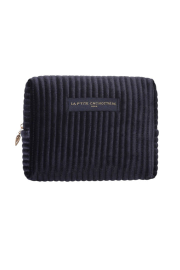 Trousse velours - Bleu navy