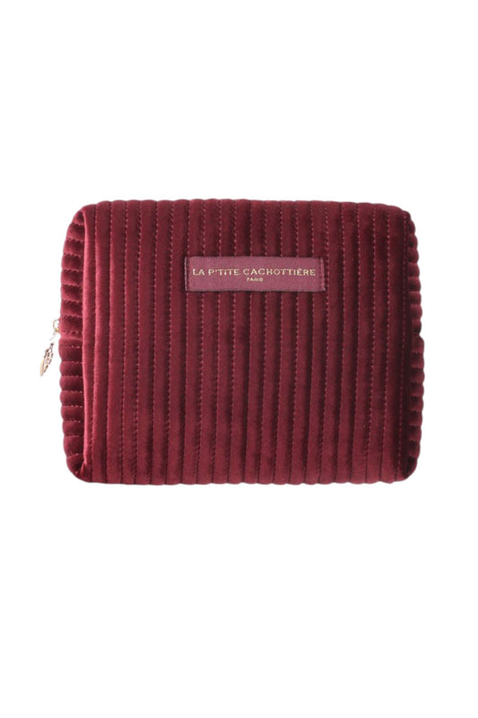 Trousse Velours bordeaux