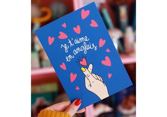 Affiche "Je t'aime en anglais" A5