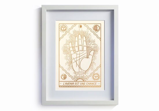 Affichette L'avenir est une chance - Blanc