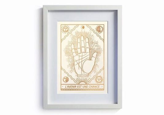 Affichette L'avenir est une chance - Blanc