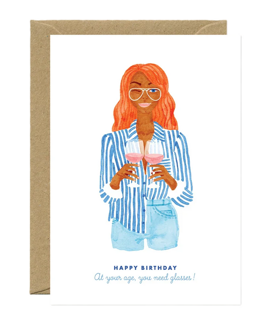 Carte postale Happy birthday You need glasses