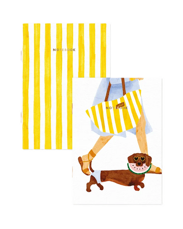 Set de 2 carnets - Summer Dachshund