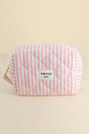 Trousse Amour - Rayé rose