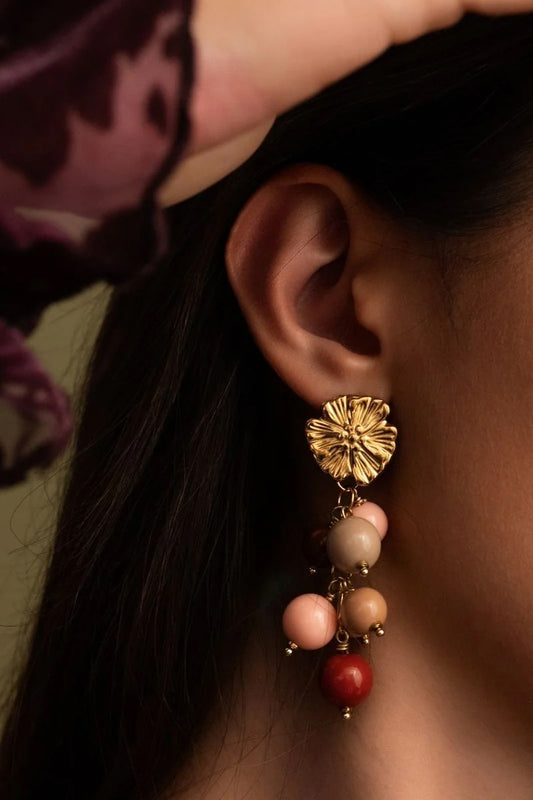 Boucles d'oreilles Aylicia - Rouge