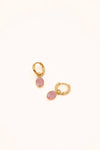 Boucles d'oreilles Azalée - Agate rose