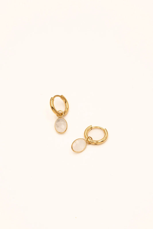 Boucles d'oreilles Azalée - Quartz blanc
