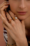 Bague Idrissa - Améthyste, Quartz fraise et Aventurine