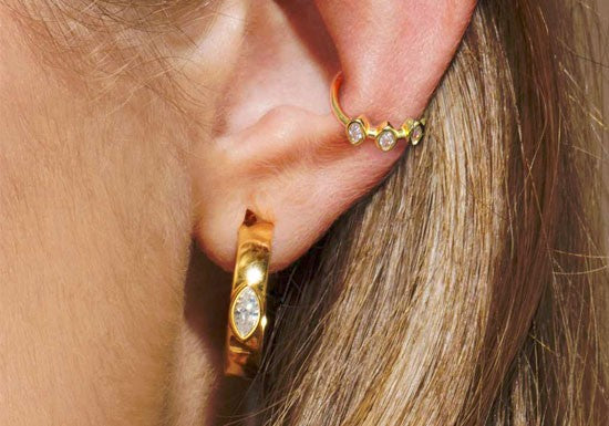 Bague d'oreille Juliette (noir ou blanc)