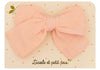 Barrette Grand nœud princesse - Double gaze pêche