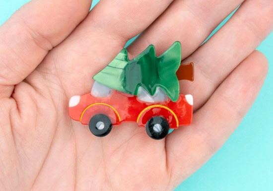 Barrette Voiture sapin