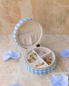 Boite Yvonne Pied de poule Bleu