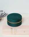 Boite Yvonne Velours Vert