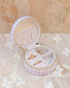Boite Yvonne Pied de poule Mauve