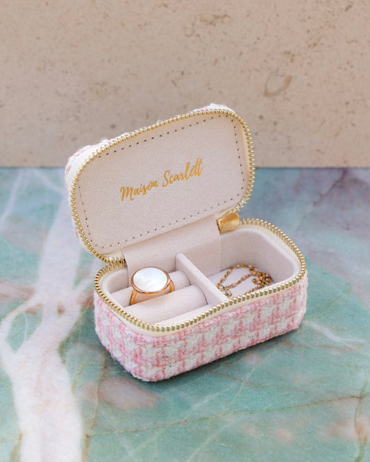 Boite Marie Pied-de-poule Rose