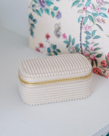 Boite Marie Velours côtelé Beige