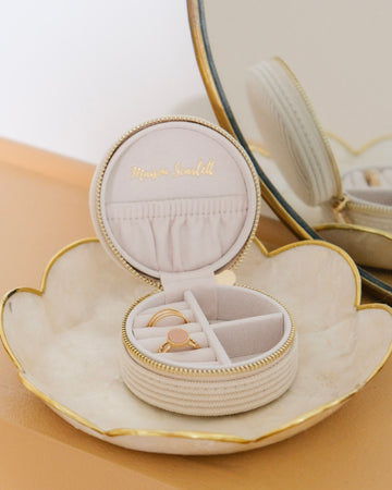 Boite Yvonne Velours Côtelé Beige