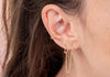 Boucle d'oreille Fruits d'or jumelle chaînette