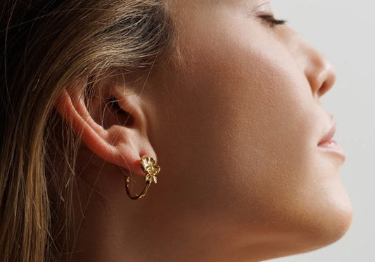 Boucles d'oreilles Flora hoop