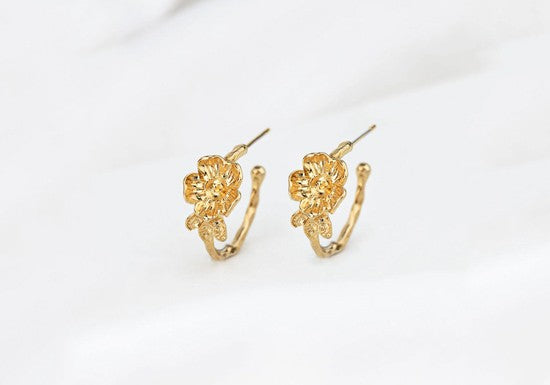 Boucles d'oreilles Flora hoop