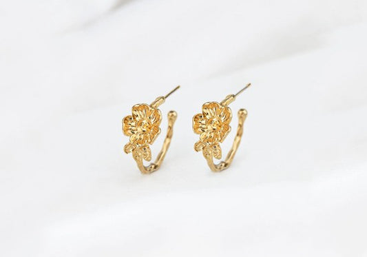 Boucles d'oreilles Flora hoop