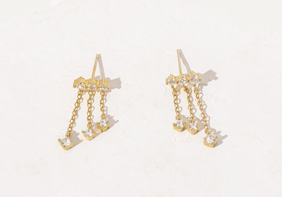 Boucles d'oreilles Imagine (noir ou blanc)