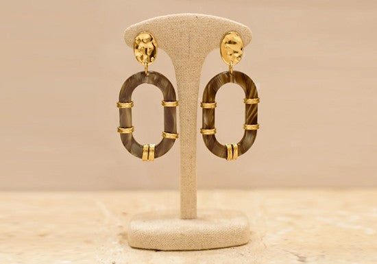 Boucles d'oreilles Keya gris