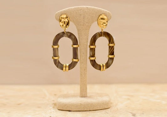 Boucles d'oreilles Keya gris