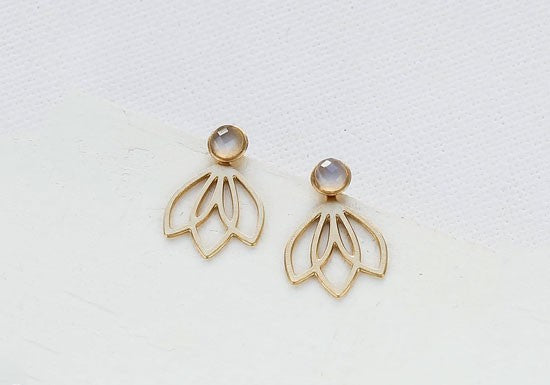 Boucles d'oreilles Lotus Jacket (coloris au choix)
