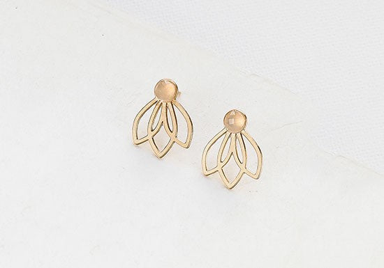 Boucles d'oreilles Lotus Post (coloris au choix)