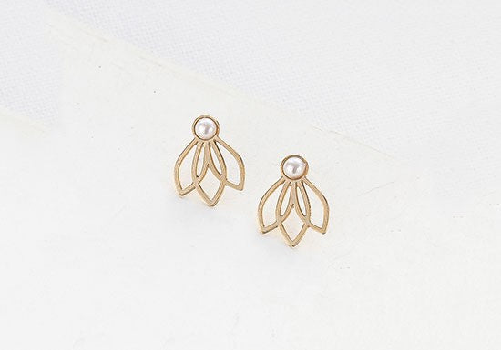 Boucles d'oreilles Lotus Post (coloris au choix)