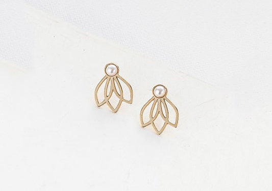 Boucles d'oreilles Lotus Post (coloris au choix)