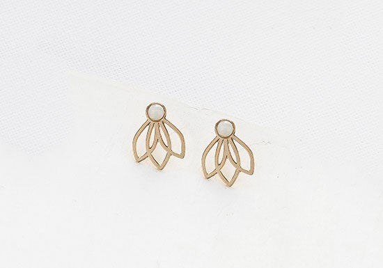 Boucles d'oreilles Lotus Post (coloris au choix)