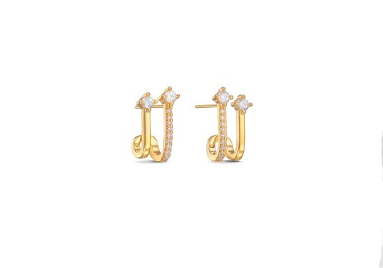 Boucles d'oreilles Mori (noir ou blanc)