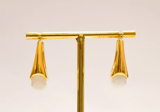 Boucles d'oreilles Okan blanc