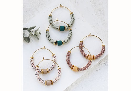 Boucles d'oreilles Tangier (coloris au choix)