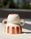Bougeoir en céramique Menorca - Rayures