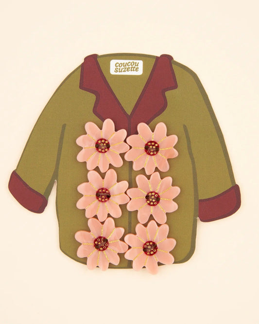 Kit Boutons Fleur rose