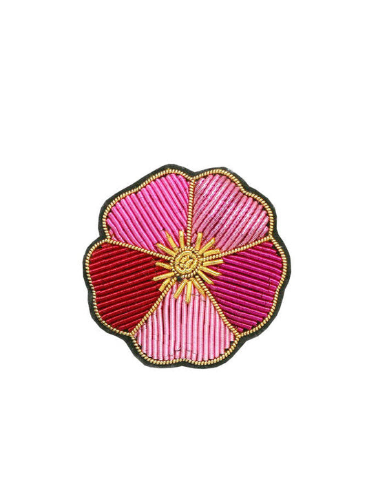 Broche Camélia rose