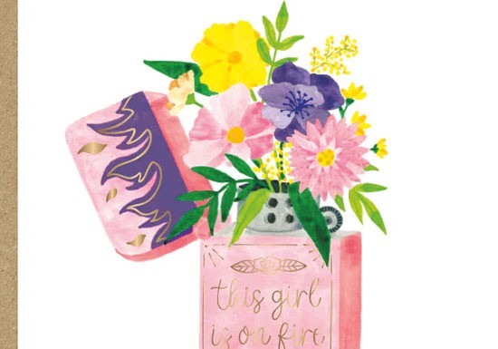 Carte postale Birthday Flower Lighter