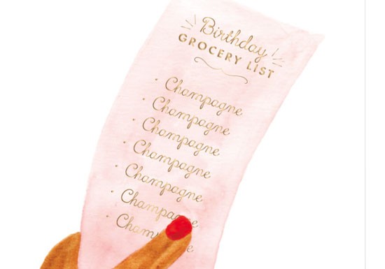 Carte postale Birthday list