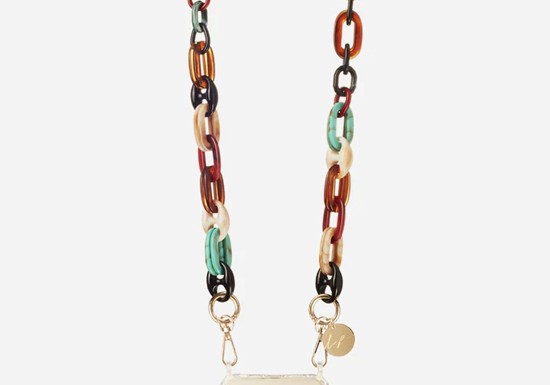 Chaîne Téléphone Ambre multicolore
