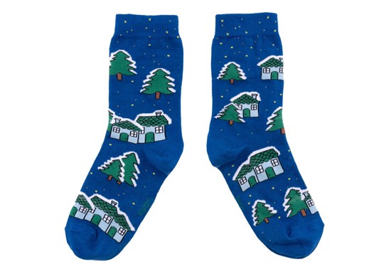 Chaussettes  Village enneigé