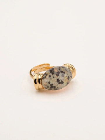 Bague Claryssia - Jaspe dalmatien